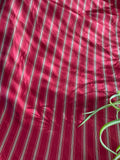 Designer Quality Silk Taffeta Stripes - RED/ GOLD!!!