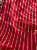 Designer Quality Silk Taffeta Stripes - RED/ GOLD!!!