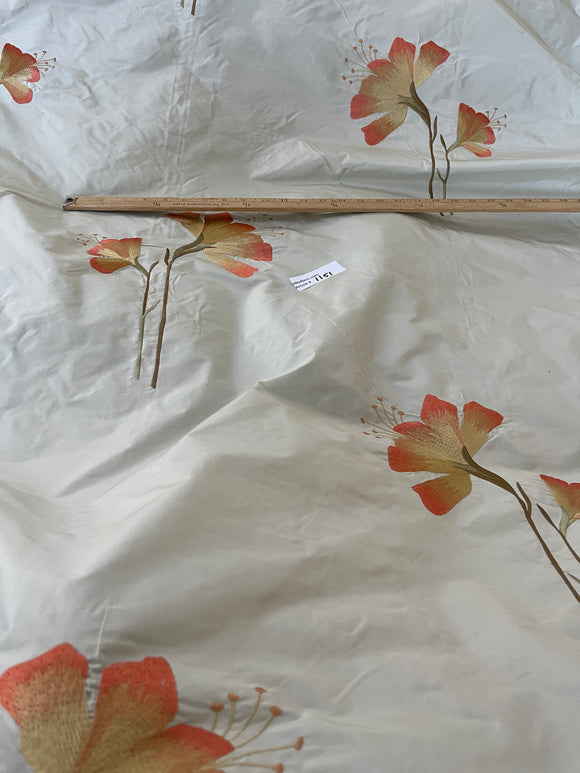 Designer Quality Silk Taffeta Gorgeous Embroidery - FLORAL!!!