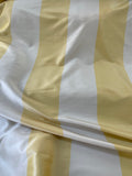 Designer Quality Wide Silk Taffeta Stripes  - IVORY/ GOLDEN YELLOW!!!