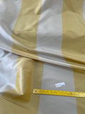 Designer Quality Wide Silk Taffeta Stripes  - IVORY/ GOLDEN YELLOW!!!