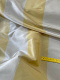 Designer Quality Wide Silk Taffeta Stripes  - IVORY/ GOLDEN YELLOW!!!