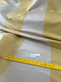 Designer Quality Wide Silk Taffeta Stripes  - IVORY/ GOLDEN YELLOW!!!