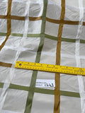 Designer Quality Silk Taffeta/ Satin Plaid - BURNT GOLD/MOSS GREEN!!!