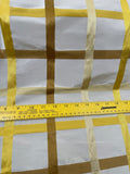 Designer Quality Silk Taffeta/ Satin Plaid - BURNT GOLD/ GOLD!!!