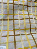 Designer Quality Silk Taffeta/ Satin Plaid - BURNT GOLD/ GOLD!!!