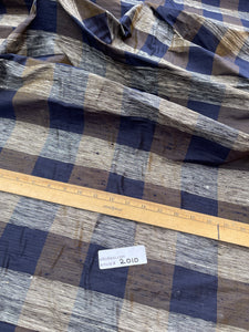 Fabulous Quality Silk Dupioni Plaid - Blues/Off White!!!