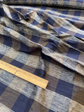 Fabulous Quality Silk Dupioni Plaid - Blues/Off White!!!