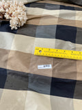 Fabulous Quality Silk Shantung plaid - Black/Olive/Burnt Gold!!!