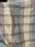 Designer Quality, Silk Shantung Plaid, Heavy Quality - Pewter/Banana!!!
