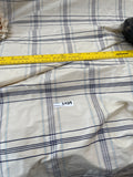 Designer Quality Silk Shantung Plaid - OFF-WHITE/ BLUE!!!