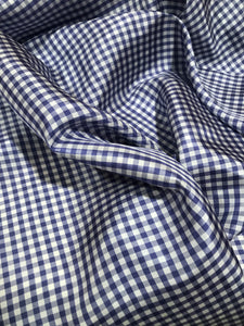 Designer Quality Silk Shantung Gingham Check - Iris/White!!!