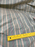 Designer Quality Silk Shantung Stripes -GREENS/ RED!!!