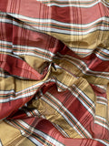 Designer Quality Silk Shantung plaid - BANANA GOLD/ OLIVE GOLD!!!