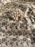 Exquisite Quality Raw Silk Tussah Jacquard - FLORAL/ NATURAL!!!