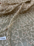 Exquisite Quality Silk Organza Sheer Hand Embroidered - GOLDS!!!