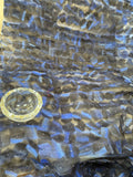 Exquisite Quality Iridescent Silk Organza Hand Embroidery - BLUE/ BLACK!!!