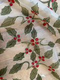 Exquisite Quality Silk Organza Embroidery - OFF-WHITE/ GREENS!!!