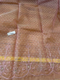 Exquisite Quality Silk Organza Border Hand Embroidered - PINK!!!