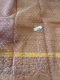 Exquisite Quality Silk Organza Border Hand Embroidered - PINK!!!