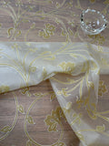 Exquisite Quality Silk Organza Sheer Embroidery - OFF-WHITE/ GOLDS!!!