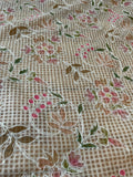 Exquisite Quality Silk Organza Sheer Embroidery Hand Painted - FLORAL!!!