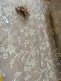 Exquisite Quality 4 Ply Silk Organza Sheer Embroidery / Hand Painted!!!