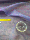 Exquisite Quality Silk Organza sheers, floral pattern- BLUES/ PURPLE!!!