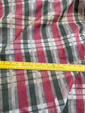 Exquisite Quality Gorgeous Silk Organza Sheer Plaid - MOSS GREEN/ BRICK RED/ GOLD!!!