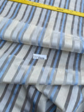 Exquisite Quality Gorgeous Silk Organza Sheer Vertical Stripes - BLUES/ CREAM/ OFF-WHITE!!!