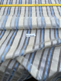 Exquisite Quality Gorgeous Silk Organza Sheer Vertical Stripes - BLUES/ CREAM/ OFF-WHITE!!!