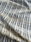 Exquisite Quality Gorgeous Silk Organza Sheer Plaid - LIGHT GREEN/ CREAM/ OFF-WHITE/ GOLD!!!