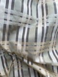 Exquisite Quality Gorgeous Silk Organza Sheer Plaid - LIGHT GREEN/ CREAM/ OFF-WHITE/ GOLD!!!