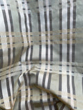 Exquisite Quality Gorgeous Silk Organza Sheer Plaid - LIGHT GREEN/ CREAM/ OFF-WHITE/ GOLD!!!