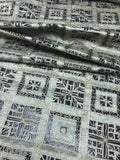 Exquisite Quality Silk Organza Embroidery Geometrical Pattern - BLACK/ GOLD!!!