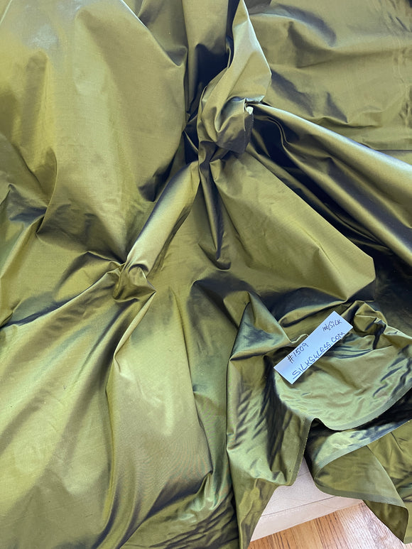 Fabulous Quality Iridescent Silk Taffeta - OLIVE!!!